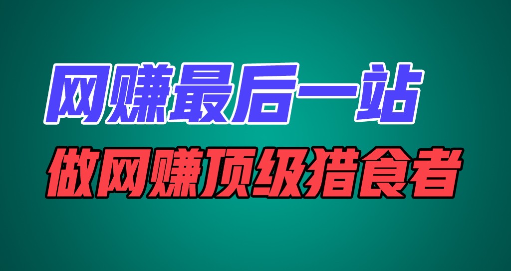 网赚最后一站，卖项目，做网赚顶级猎食者-轻创淘金网